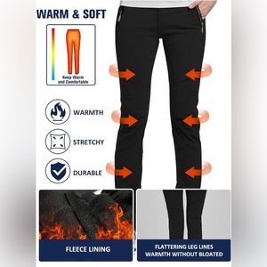 Fleece Lined, Wind Proof, Water Proof, Outdoor Pants - Size 28
